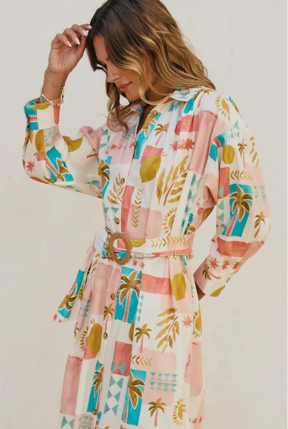 moroccan shirt dress SOFT SURROUNDINGS Blue Mirabella Moroccan Tunic Shirt Dress Size XS