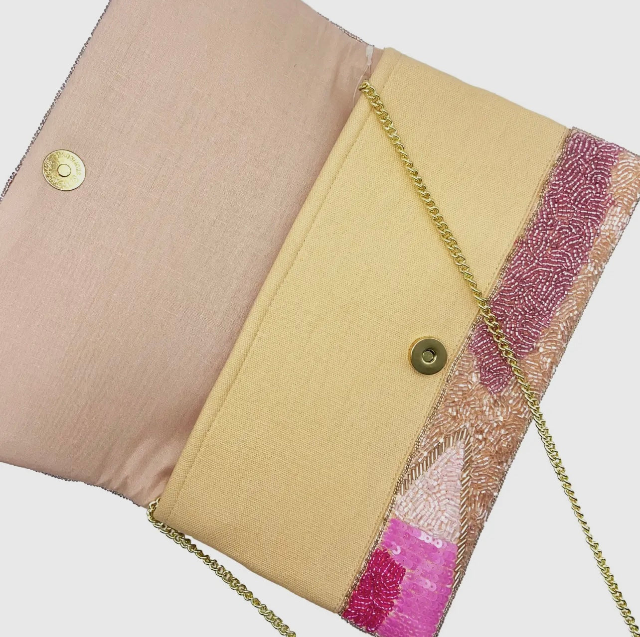 Shades of Pink Handmade Beaded Clutch