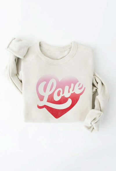 LOVE Graphic Pullover Sweatshirt