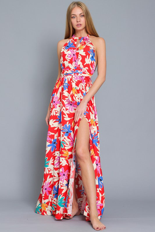 chinese dress ladies Open Back Halter Maxi Dress M main image 1