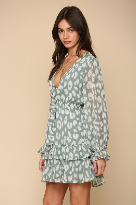 Jade Chiffon Dress - Medium Jade Chiffon Dress - Medium