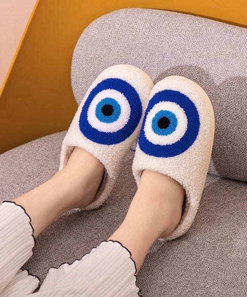 Evil Eye Nazar Slippers Size 8 Warm Cozy Comfy Plush Teddy House Indoor 68388aecd6c0dcbe3bcd61ff Evil Eye Nazar Slippers Size 8 Warm Cozy Comfy Plush Teddy House Indoor 68388aecd6c0dcbe3bcd61ff