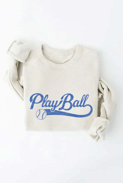 Play Ball Pullover Crewneck Sweatshirt