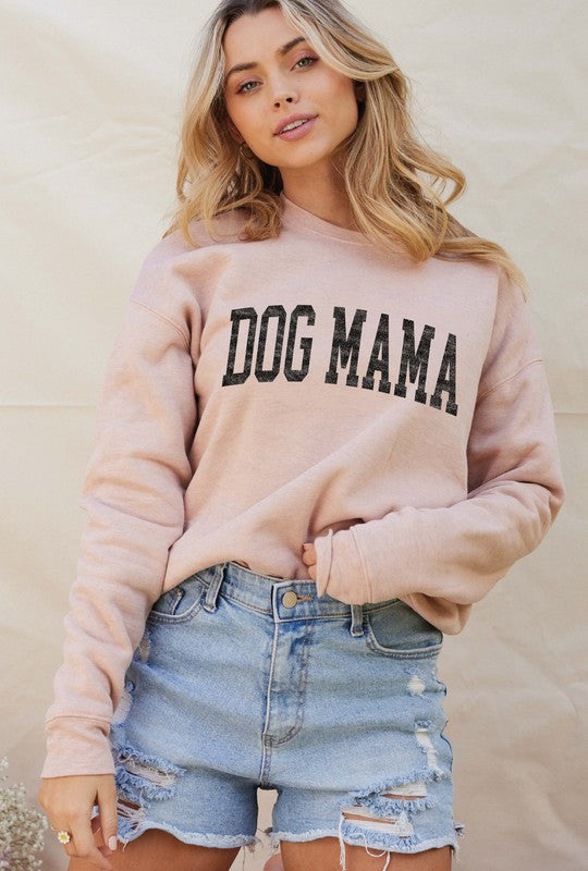 DOG MAMA Unisex Crewneck Pullover Sweatshirt - Style Trolley