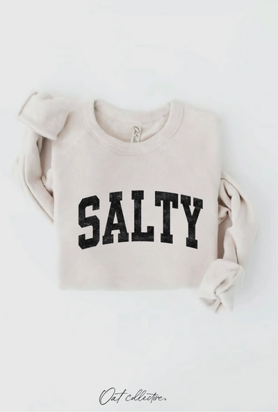 SALTY Unisex Crewneck Relaxed Fit Swestshirt