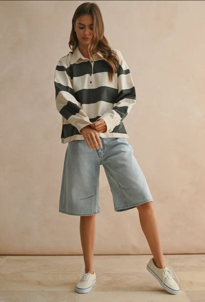 Rowan Cotton Striped Rugby Shirt