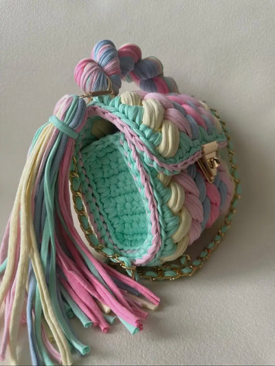 Handmade Braided Mini Top Handle Handbag