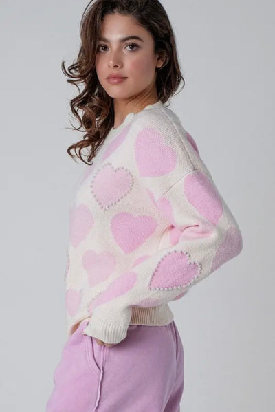 Queen of Hearts Knit Sweater