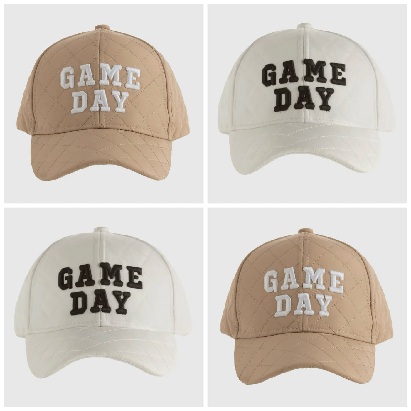 GAME DAY Quilted Baseball Cap