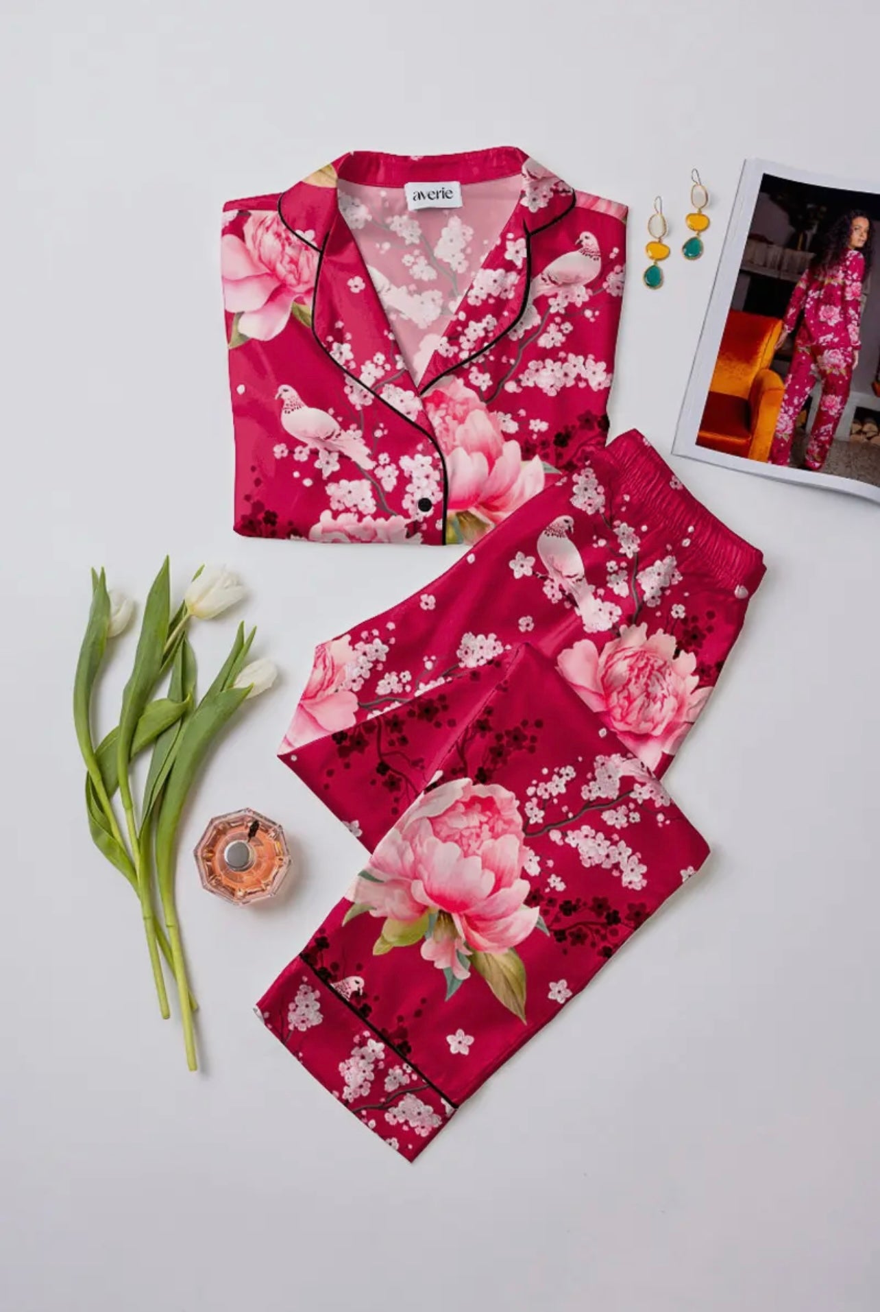 Silky Satin Pajama Set by Averie