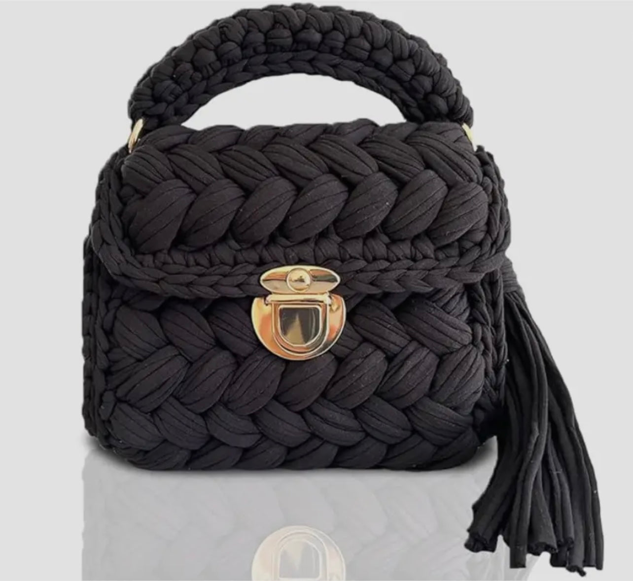 Handmade Braided Mini Top Handle Handbag