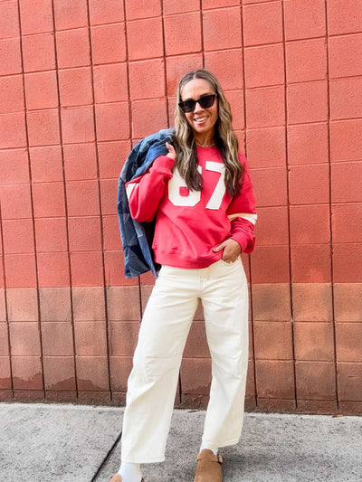 Cotton French Terry Crew
Neck Pullover