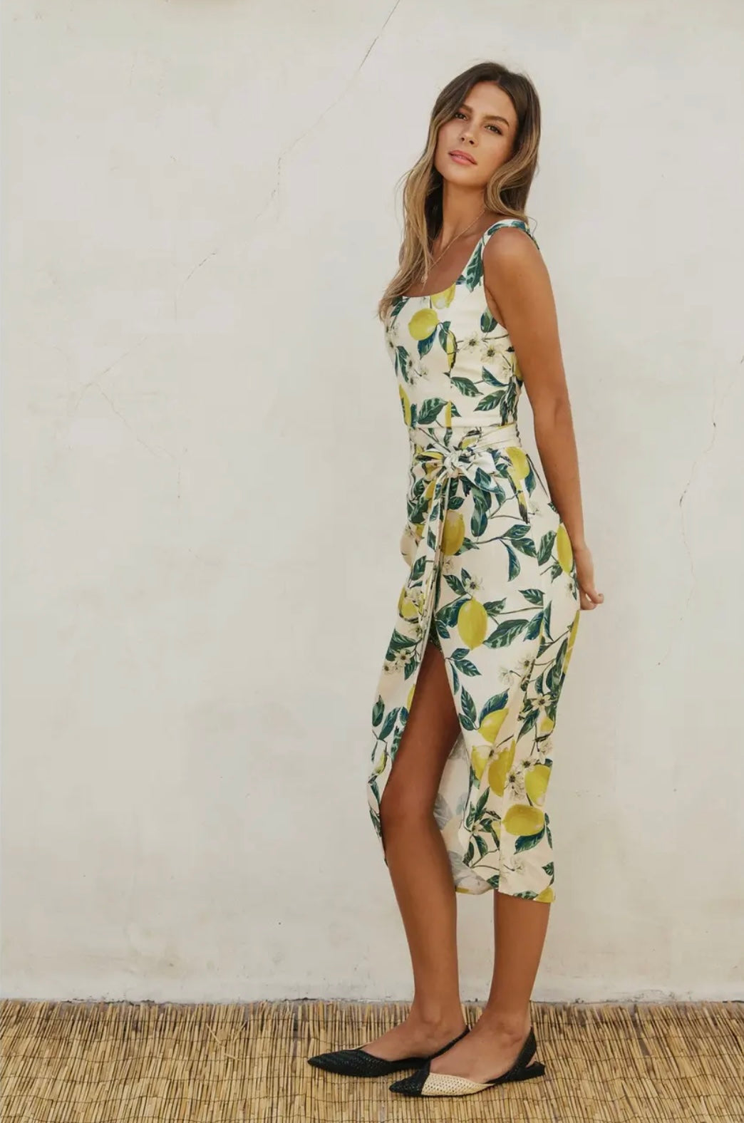 Vintage Lemonade Tulip Hem Midi
Wrap Dress