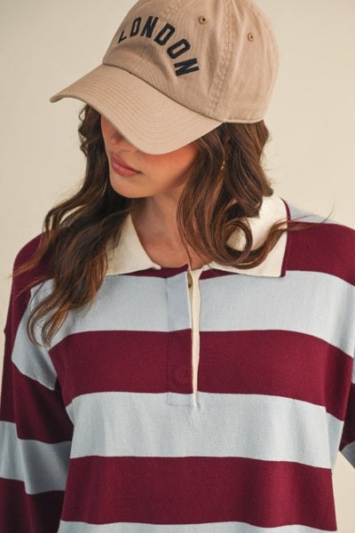 Sloane Striped Rugby Knit Top