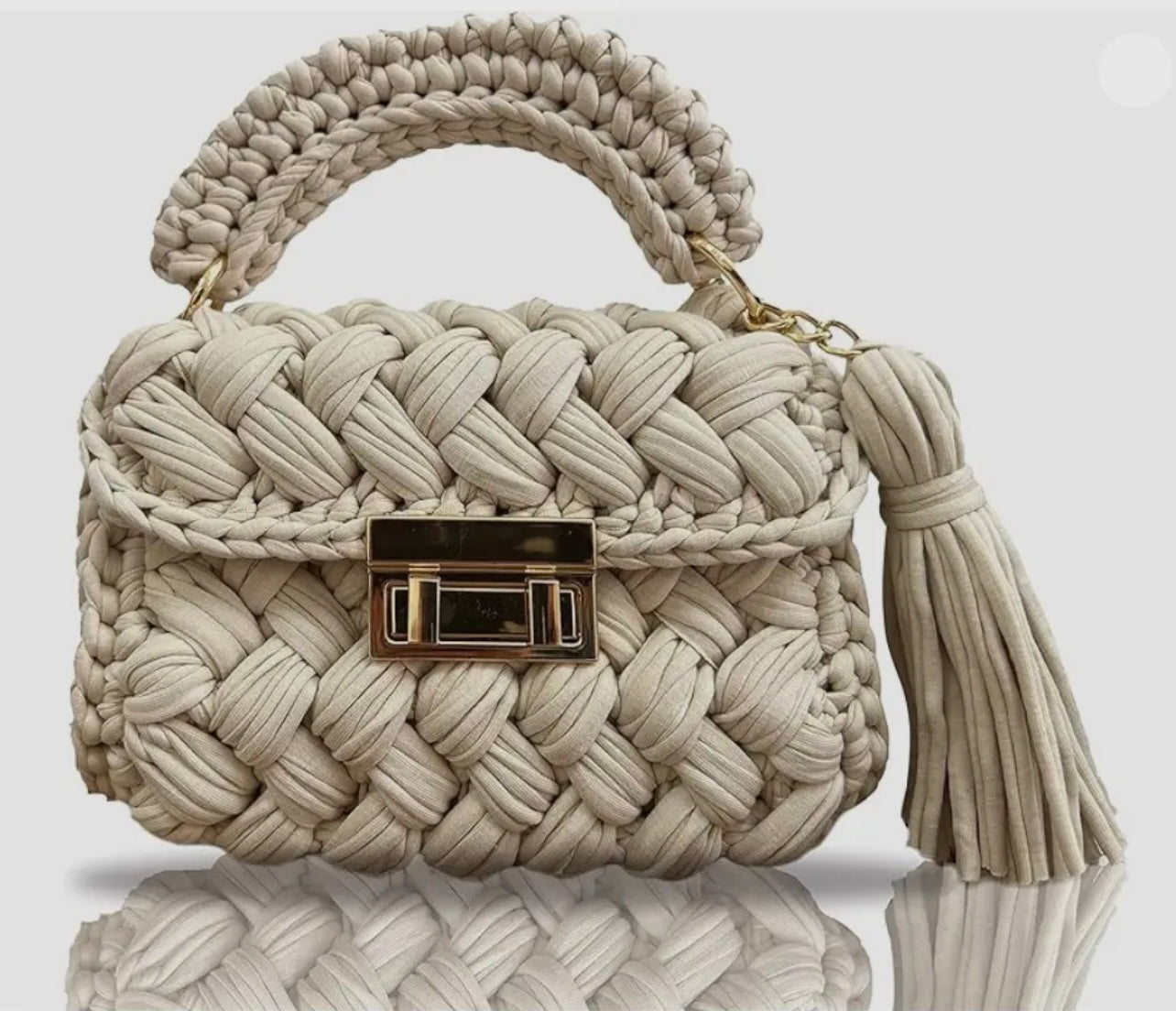 Handmade Braided Mini Top Handle Handbag