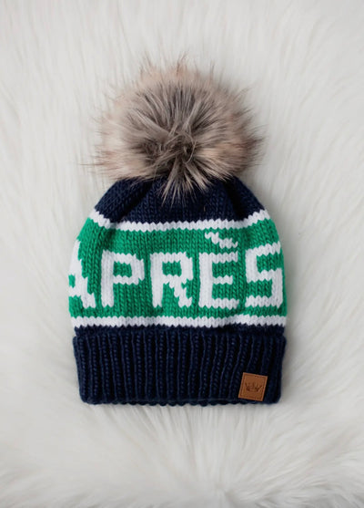 Après Knit Hat with Faux Fur Pom