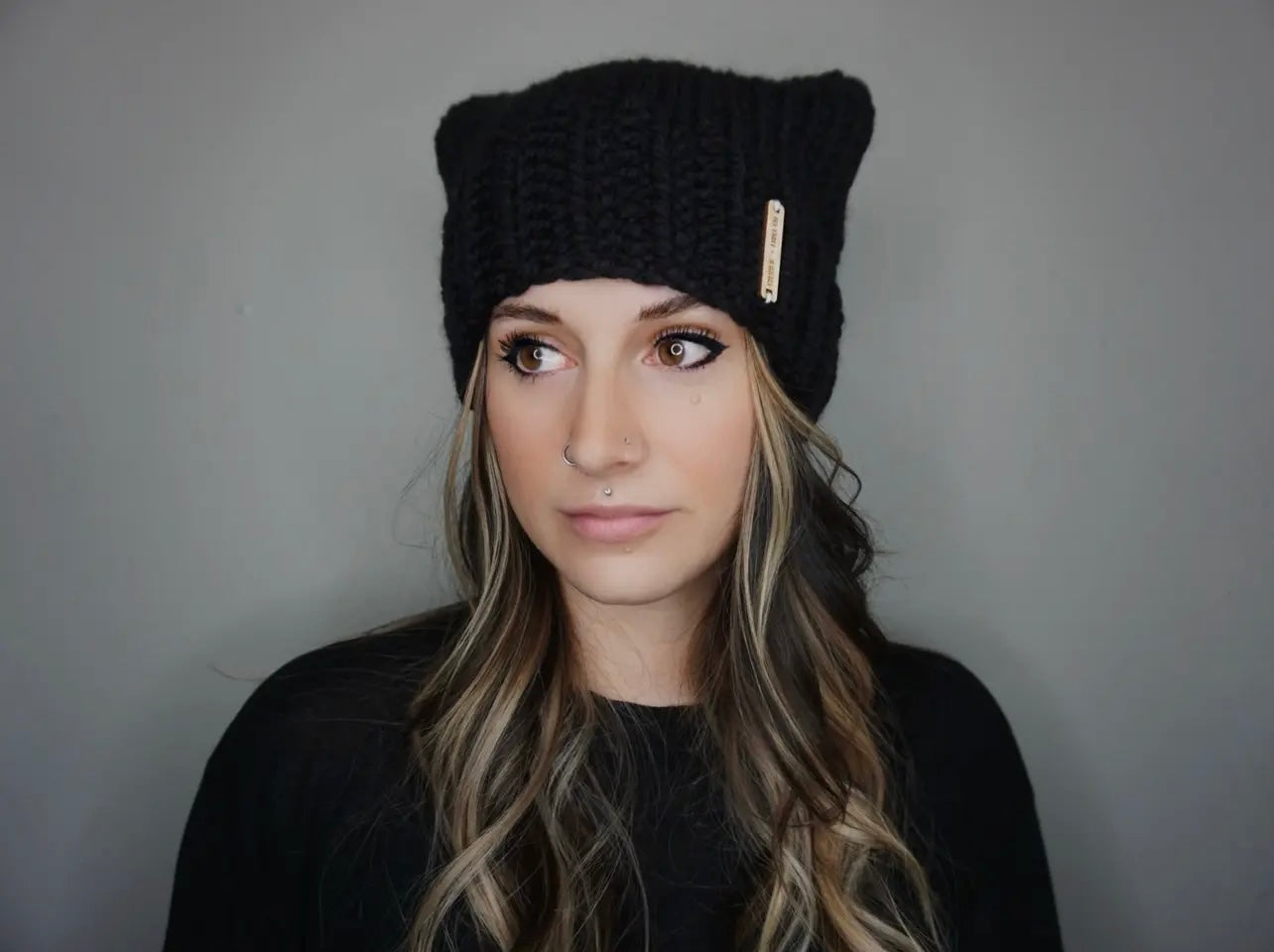 The Kitten Ear Beanie - Handmade Knit Hat