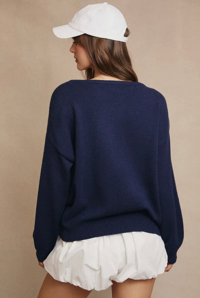 Goldendoodle Puppy Dog Graphic Knit Sweater