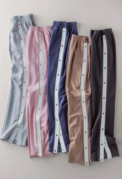 Side Snap Contrast Stripe Track Pants