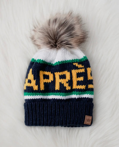 Après Knit Hat with Faux Fur Pom