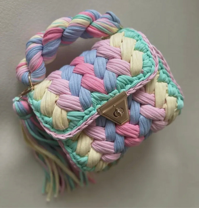 Handmade Braided Mini Top Handle Handbag