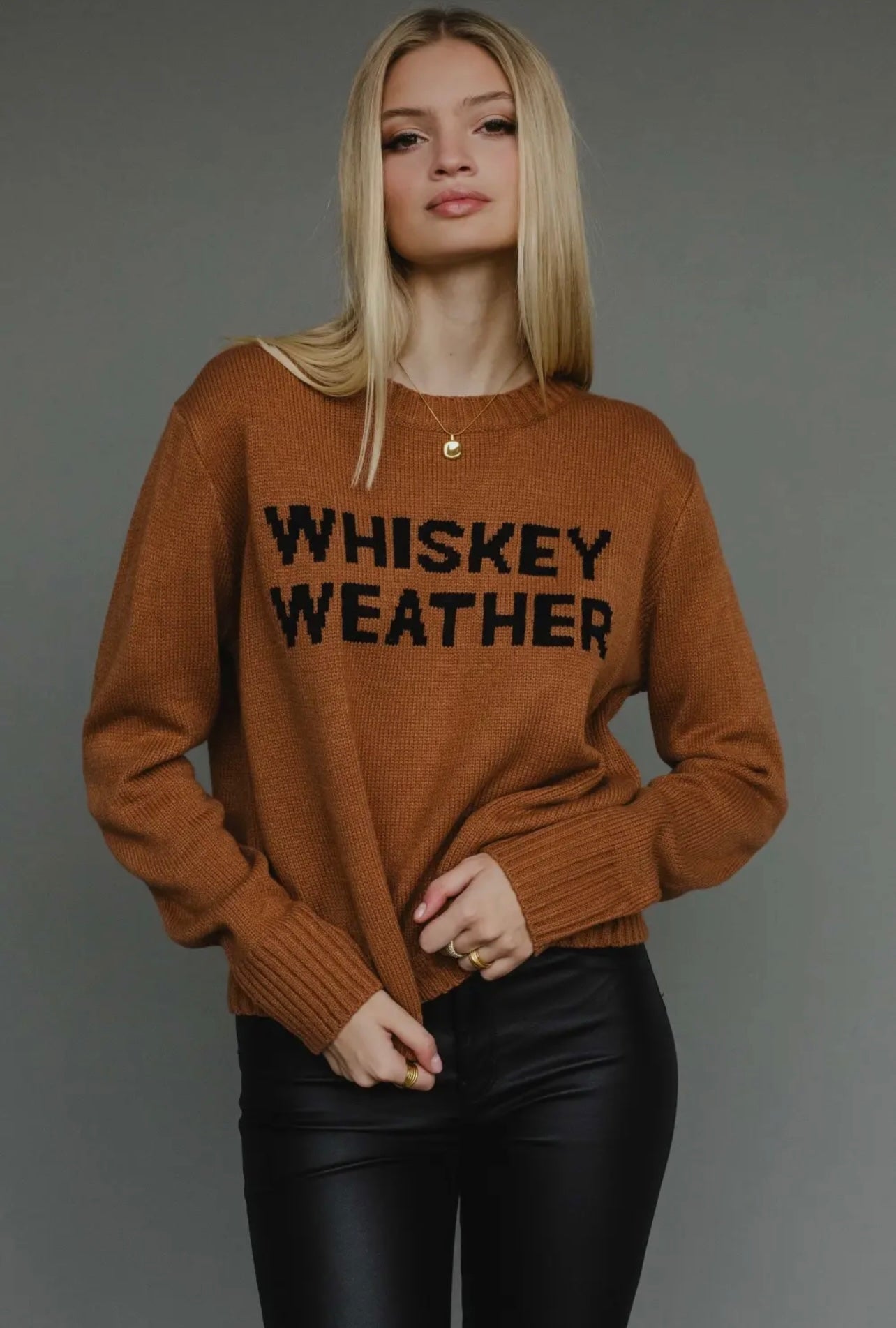 WHISKEY WEATHER Knit Pullover Sweater