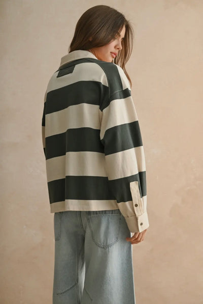 Rowan Cotton Striped Rugby Shirt