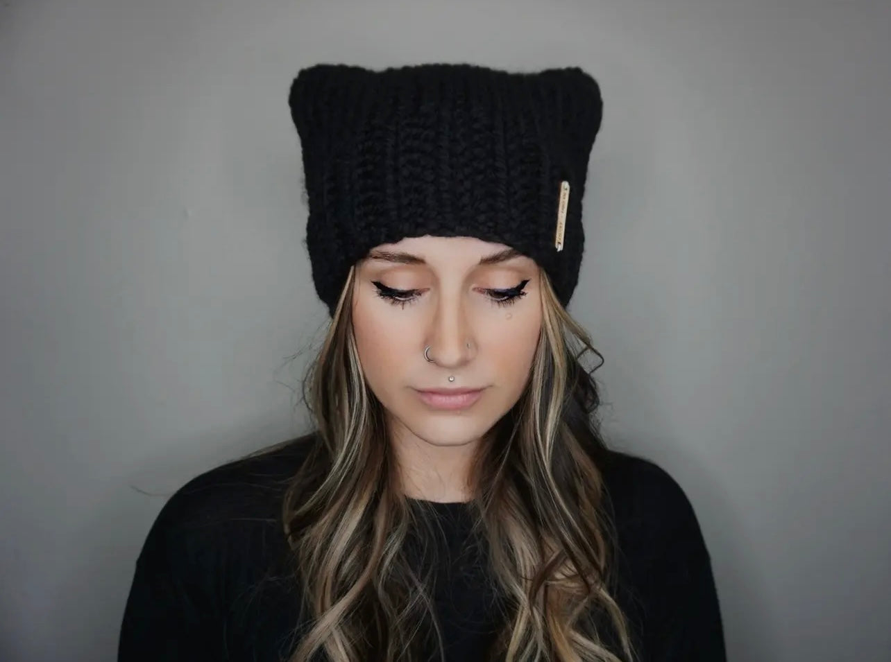 The Kitten Ear Beanie - Handmade Knit Hat