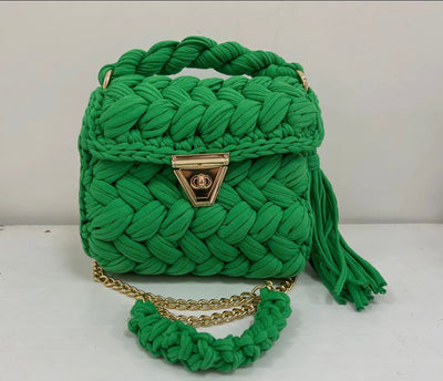 Handmade Braided Mini Top Handle Handbag