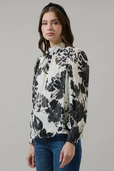 Nerine Floral Hillary Tana Long Sleeve Blouse