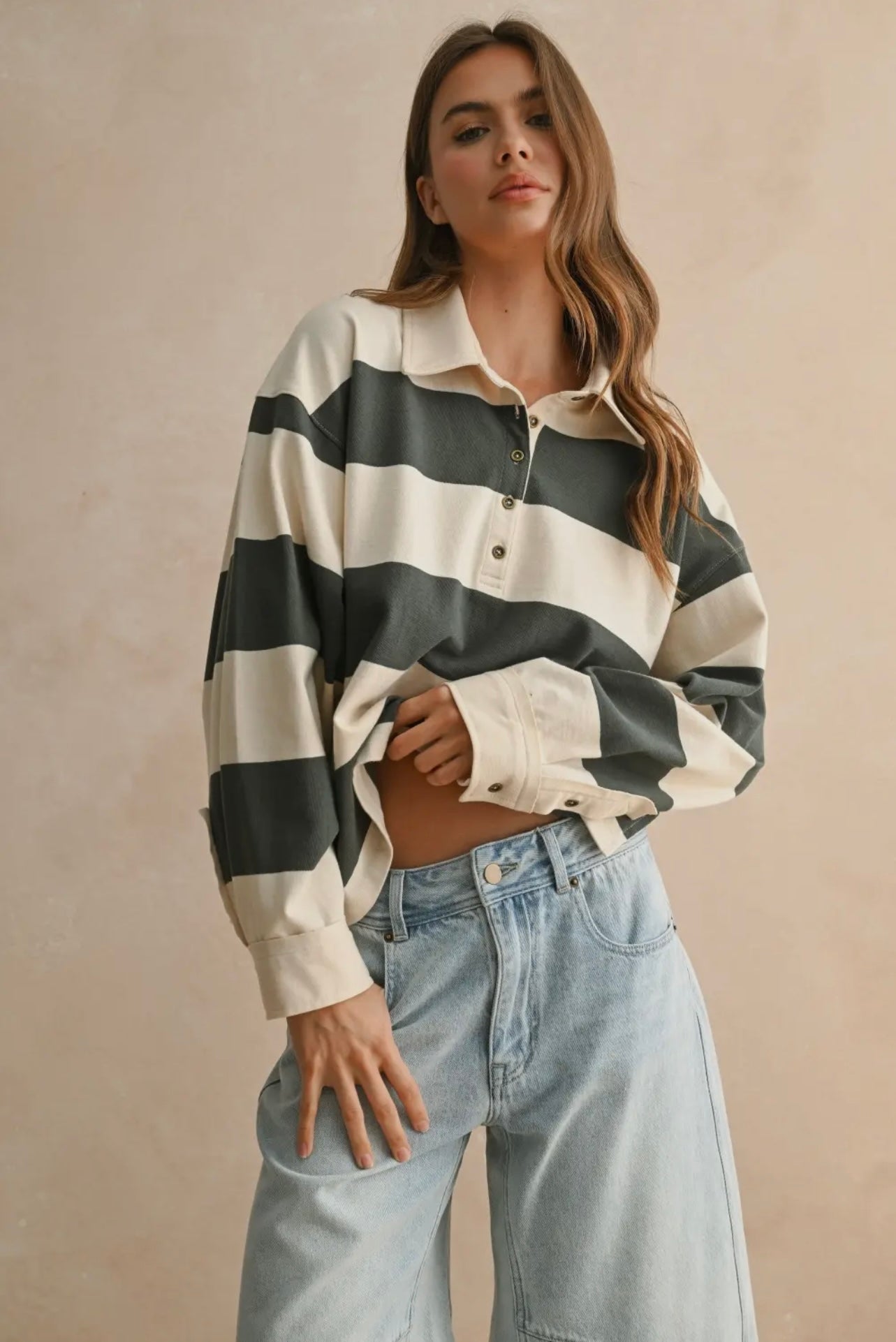 Rowan Cotton Striped Rugby Shirt