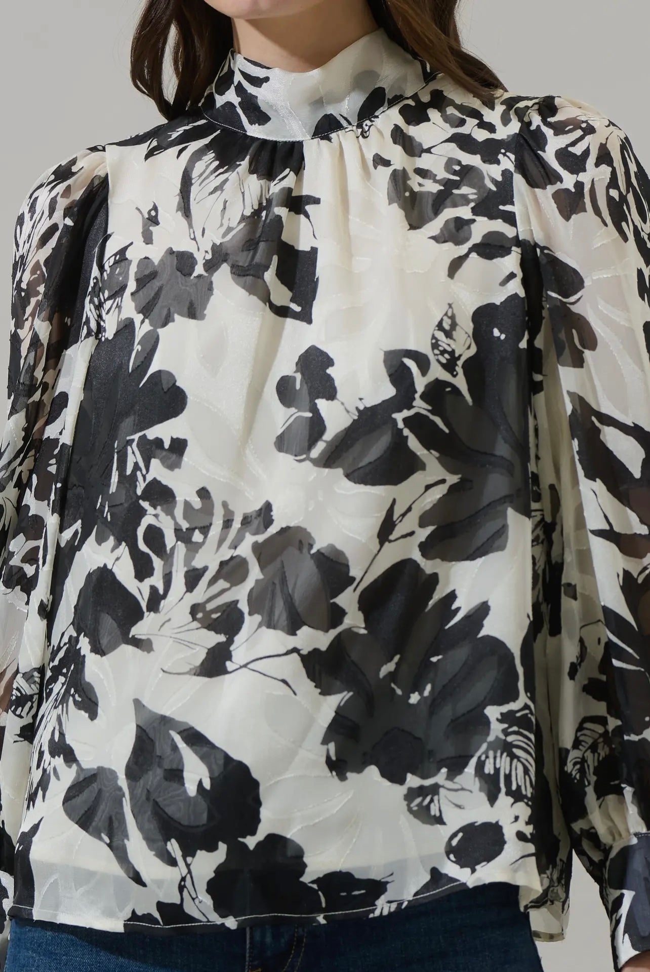 Nerine Floral Hillary Tana Long Sleeve Blouse