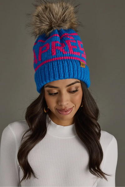 Après Knit Hat with Faux Fur Pom