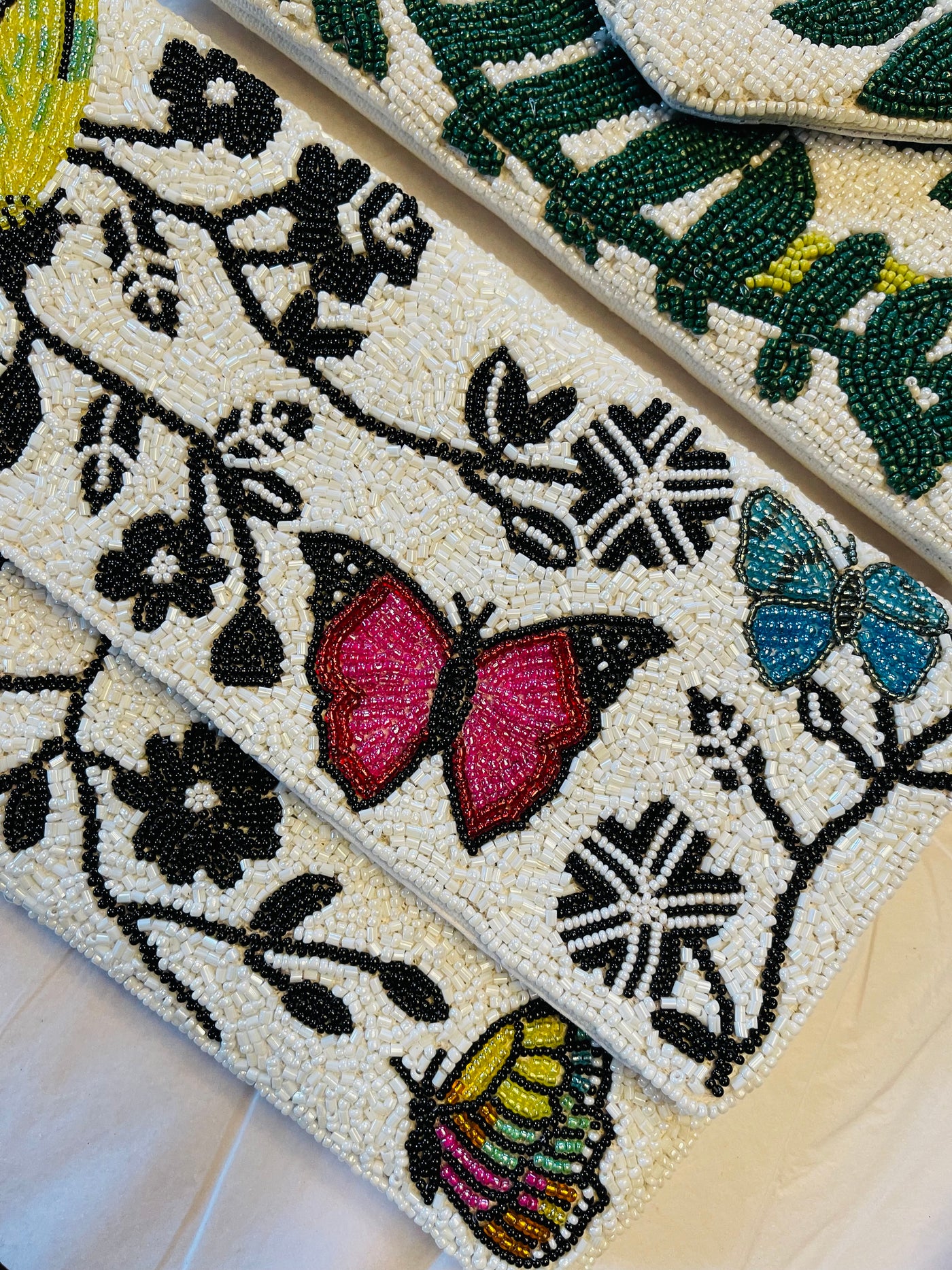 Butterfly Beaded Clutch Bag