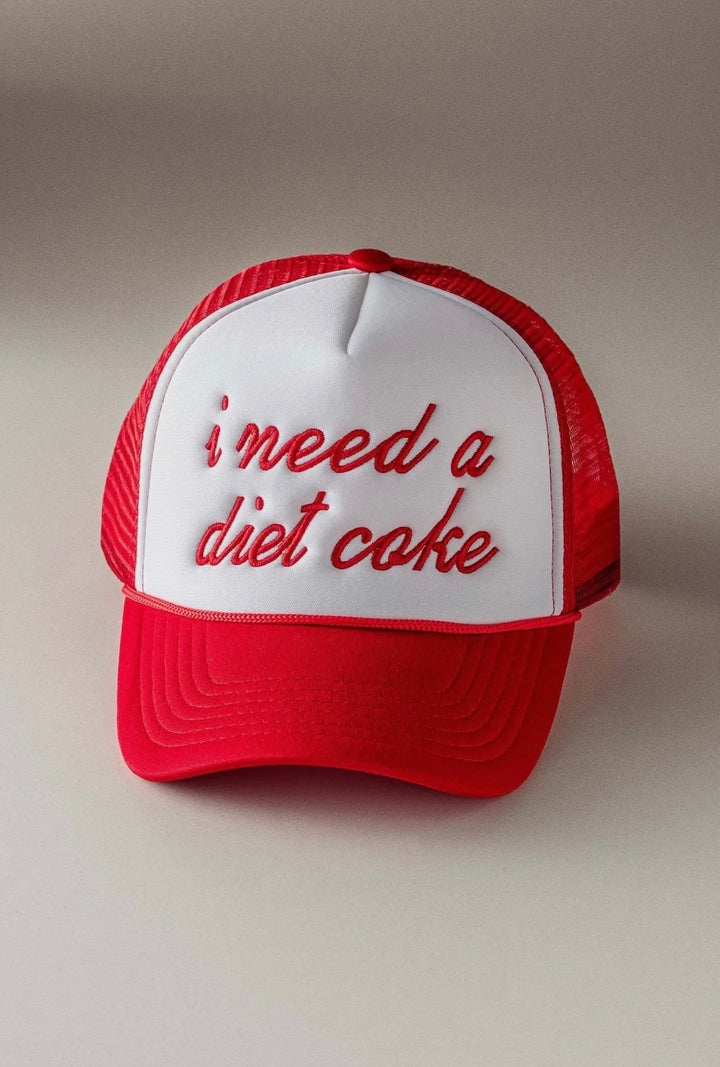 Blue Diet Coke Mesh Trucker Hat White Front with Red Writing Adjustable NEW Faire - The Online Wholesale Marketplace & Store main image 4