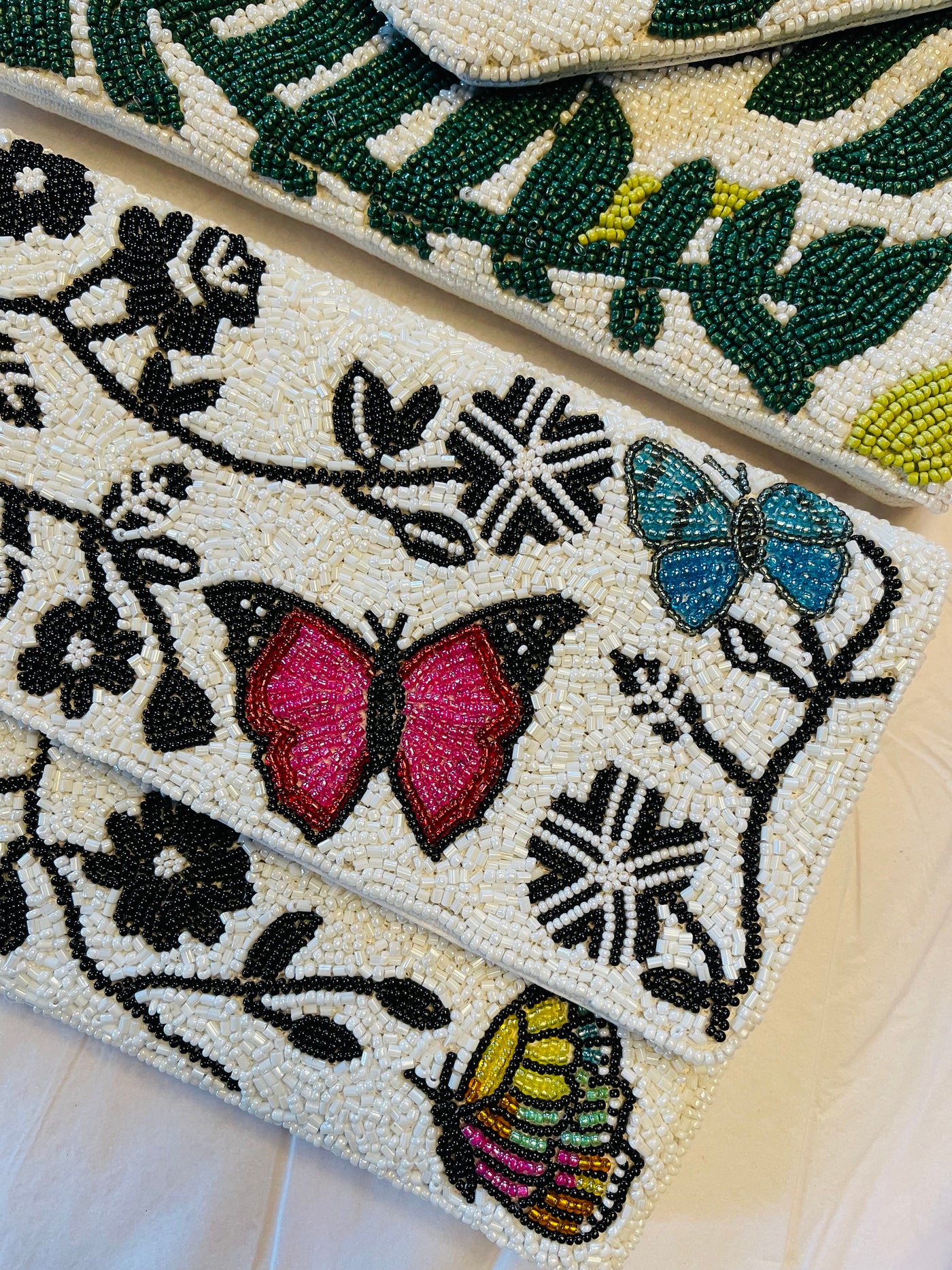 Butterfly Beaded Clutch Bag