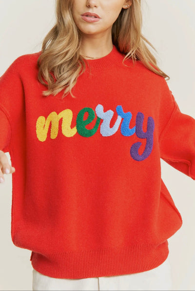 Merry Holiday Knit Sweater