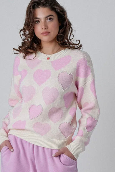 Queen of Hearts Knit Sweater