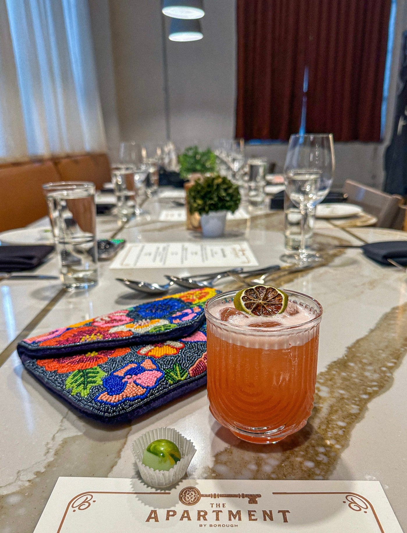 Botanical Garden Handmade Beaded Clutch Handbag