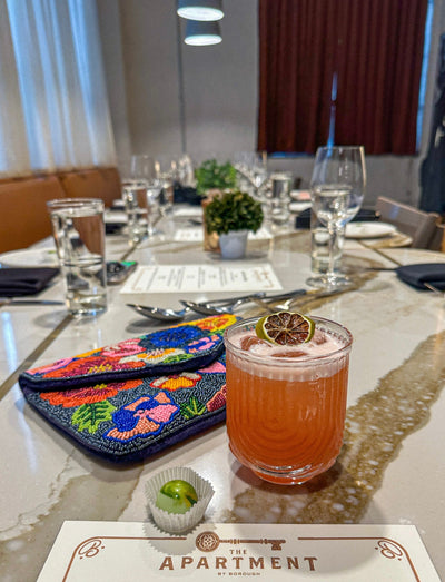 Botanical Garden Handmade Beaded Clutch Handbag