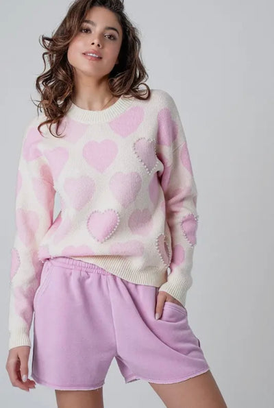 Queen of Hearts Knit Sweater