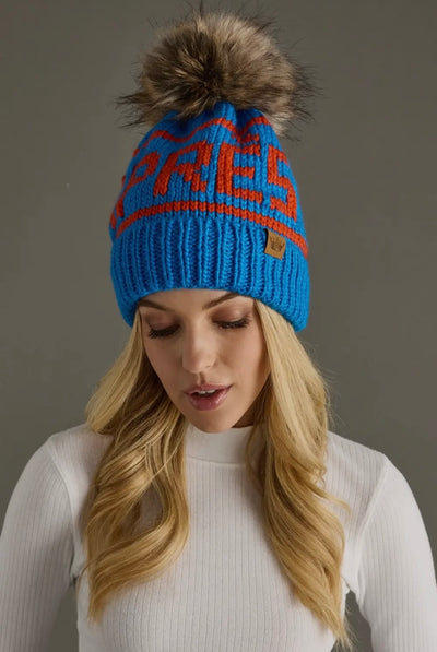 Après Knit Hat with Faux Fur Pom