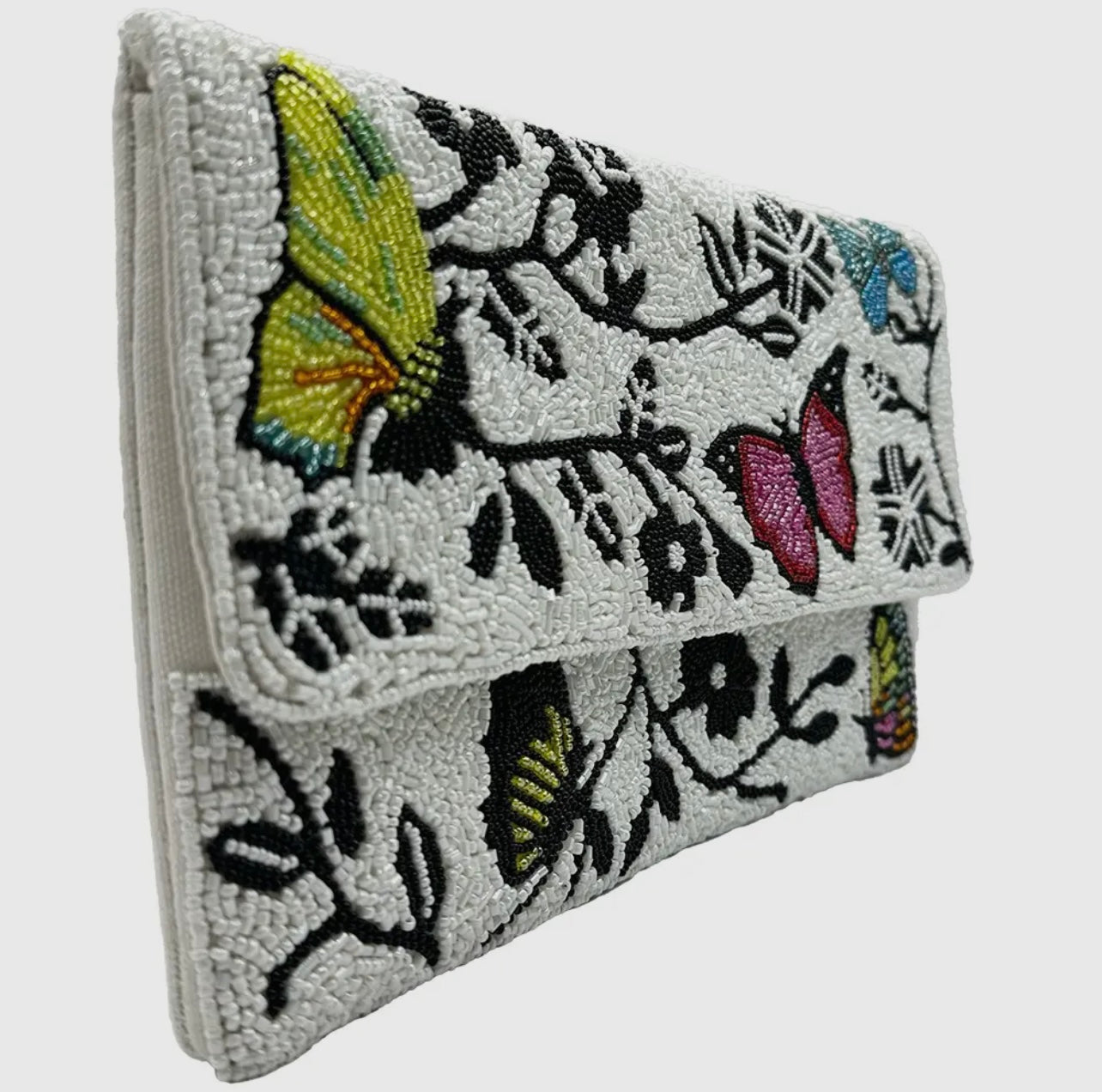 Butterfly Beaded Clutch Bag