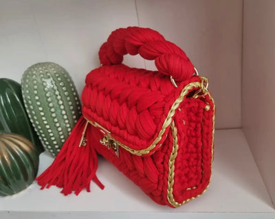 Handmade Braided Mini Top Handle Handbag