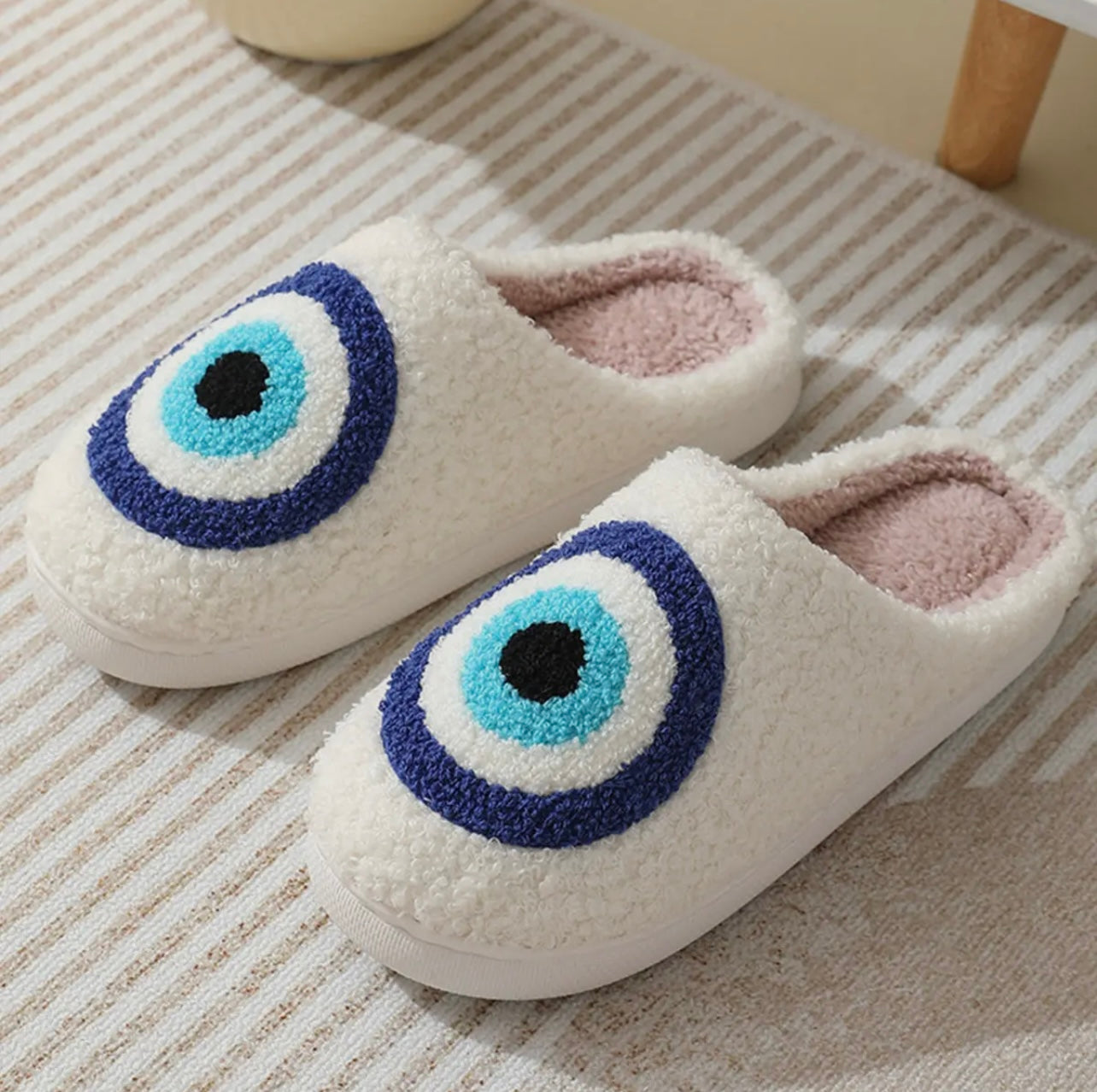 Evil Eye Sherpa Slippers