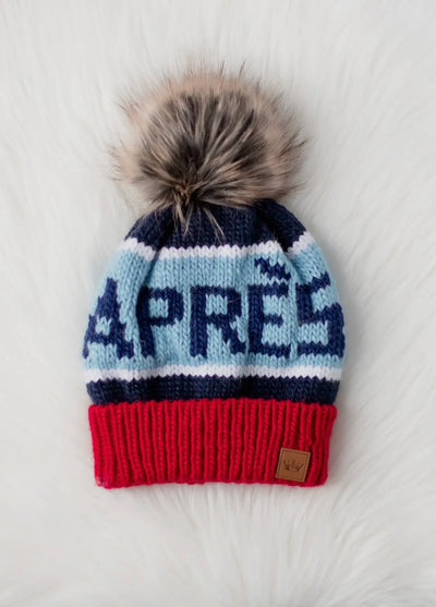 Après Knit Hat with Faux Fur Pom