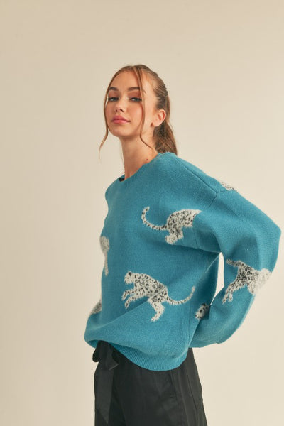 Maya Leopard Knit Sweater