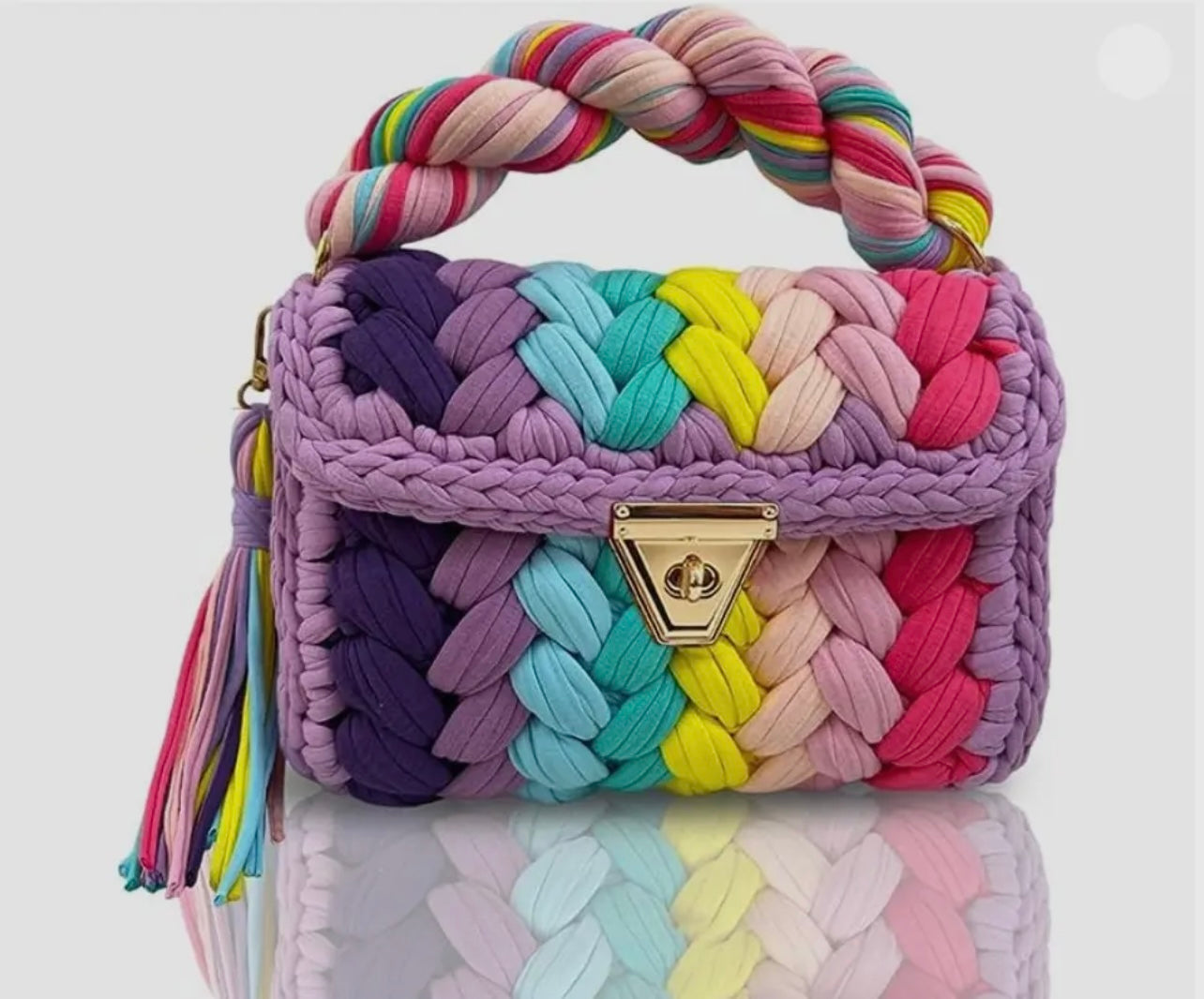 Handmade Braided Mini Top Handle Handbag