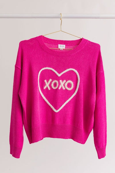 XOXO Pullover Lightweight Knit Sweater
