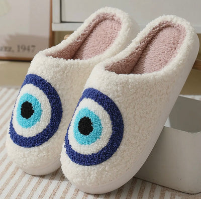 Evil Eye Sherpa Slippers